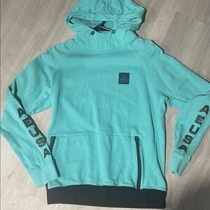 American Eagle Outfitters Teal Hoodie Sweater